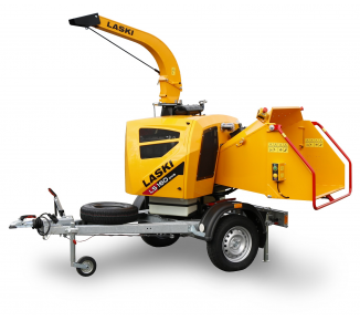 Leistungsstarker Buschholzhäcksler mit Dieselmotor auf gebremstem Fahrgestell montiert (25 HP) LS 160 DWB  Leistungsstarker Buschholzhäcksler mit Dieselmotor auf gebremstem Fahrgestell montiert (25 HP) LS 160 DWB